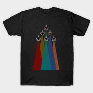 Cool and Colorful Spaceship T-Shirt T-Shirt
